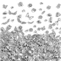 400Pcs Metal Spacer Beads for Jewelry Making, Silver & Gold Plated Findings for Bracelet, Small Hole, Mixed Style (Silver) - color: Silver
