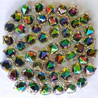 Mixed Lots Shiny AB Color Acrylic Faceted Cube Bead DIY Beading Hairband Bracelets Necklace Craft Embelishment (Gradient-Cube) - color: Gradient-Cube