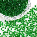 1000PCS 4mm Round Crystal Glass Beads Faceted Spacer Beads Bulk for Jewelry Making Bracelets Necklace Earring Pendants Craft (Grass Green) - color: Grass Green, size: 4mm