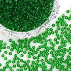 1000PCS 4mm Round Crystal Glass Beads Faceted Spacer Beads Bulk for Jewelry Making Bracelets Necklace Earring Pendants Craft (Grass Green) - color: Grass Green, size: 4mm