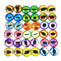 Julie Wang 8mm 100pcs Dragon Eyes Time Gem Cover Cameo Glass Cabochon Dome Jewelry Finding Pendant Crafts DIY Accessory about 0.31inches - size: 8MM-100PCS