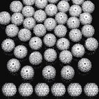 40 Pcs 20 mm Rhinestone Beads Bulk Crystal Round Disco Ball Chunky Bubblegum Beads for Pens Bracelets Charms Craft European Style Jewelry Making Supplies Christmas(White and Silver) - color: White and Silver