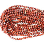 60PCS 6mm Natural Red Snake Skin Jasper Round Loose Beads for Jewelry Making DIY Gifts Arts Crafts Materials 1 Strand 15" - color: Red Snake Skin Jasper, size: 6mm 60pcs