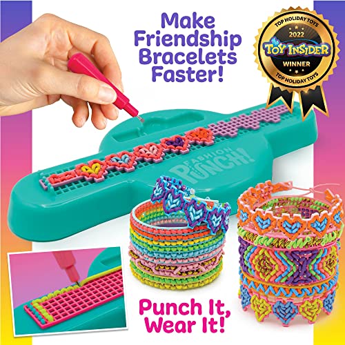 Just My Style Fashion Punch Style & Stitch Loom, Friendship Bracelet Kit, Jewelry Making Activity, Great for Birthday Parties, Sleepovers & Travel, Arts & Crafts for Kids Ages 6, 7, 8, 9 - style: Punch