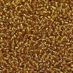 Czech 8/0 Silver Lined Glass Seed Beads 20 Grams 800 Pcs Multi Colors (Gold) - color: Gold