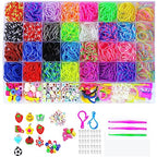 YUSLROB 2500+ Rubber Band Loom Bracelet Kit,Loom Bracelet Making kit,Best Gifts for Birthday and Christmas with, Rubber Band Refill Kit for