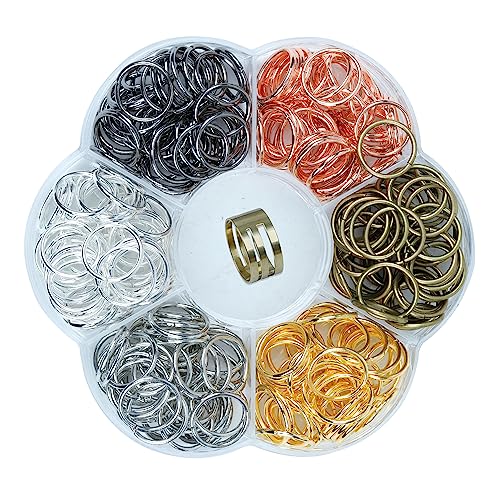 YAKA 420Pcs 12mm1Box 6 Colors Open Jump Ring,Ring Jewelry Keychain for Jewelry Making Accessories,1Pcc Jump Ring Open/Close Tool and 1Pcs Clear Box (0.47"/12mm) - size: 0.47"