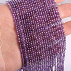 Natural Stone Beads Round Amethyst Stone Charms for Jewelry Making DIY Bracelet Necklace (4mm) 2 Strands - color: Amethyst, size: 4mm