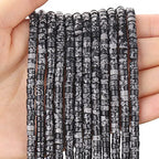 BONNY BOXX 150PCs Natural Black Imperial Jasper Spacer Beads, Loose Semi Precious Flat Round Gemstone Heishi Disc Stone Beads for Beading Jewelry Making 4mm*2mm - color: Black Imperial Jasper, size: 4MM*2MM