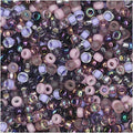 Miyuki Round Seed Beads, 11/0 Size, 24 Gram Tube, MIX01 (Purple) Lilacs Mix