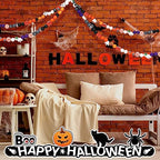 Tradder 200 Pieces Halloween Wood Beads Purple Orange Pumpkin Spider Black Cat Beads Craft for Halloween Home Decoration Jewelry Making DIY - style: Halloween