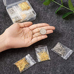 Craftdady 1600Pcs Flat Head Pins Ball Point Headpins 2 Colors Metal Wire Needle Pin Set for Earring Pendant Jewelry Necklace Bracelet Making (18mm/20mm/24-25mm/30mm) - color: Gold & Platinum, Flat & Ball Head Pins