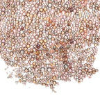 Iridescent Glass Tiny Bubble Beads, 0.4-3mm 20g No Hole Micro Mini Round Brown Water Droplets Beads - Applications: for Resin Filler, Nail Art, Dollhouse Bath Tub, 2-Pieces - color: Brown, size: φ0.4-3mm