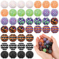 40 Pcs 20 mm Rhinestone Beads Bulk Crystal Round Disco Ball Chunky Bubblegum Beads for Pens Bracelets Charms Craft European Style Jewelry Making Supplies Christmas(Halloween Color) - color: Halloween Color