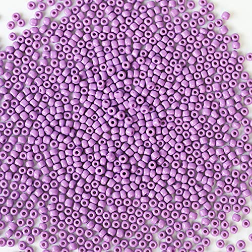 Bala&Fillic Purple Color 4mm Seed Beads About 1200pcs/100Grams in Bag, 6/0 Glass Craft Beads for Making Bracelet and Necklace (Purple) - color: Purple -4mm