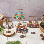 Elecrelive 4 Pairs Western Style Imitation Leather Earrings Beer Bottle Shape Pendants in Flower Cattle Cowboy Hat Pattern with 10pcs Plastic Ear Nuts for Boho Earring DIY Jewelry Making - color: Western Style-4