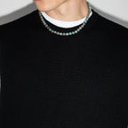 GAVU Hand-knotted Men's Beaded Necklace, Crystal Necklace for Men - color: African Turquoise, size: 20"