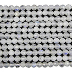 MJDCB 3mm Faceted Natural Blue Moonstone Round Loose Beads for Jewelry Making DIY Bracelet Necklace - color: Blue Moonstone