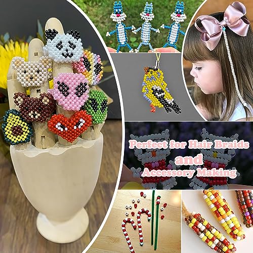 QPIXVB 1100PCS White Pony Beads,Friendship Bracelet Beads Kit,Bead for Jewelry Making and Bracelets Making,Braid Hair Bead for Crafts,Small,White Jewelry Making Supplies for Adults - color: white beads