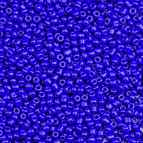 2000pcs Glass Seed Beads Bulk, 4mm 6/0 Mini Pony Spacer Small Individual Color Seed Beads for DIY Bracelet Necklaces Wrist Jewelry Making, Dark Blue - color: Dark Blue