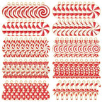 SANNIX 90 Pcs Christmas Charms for Jewelry Making, Xmas Candy Charms Red White Candy Cane Holiday Charm Pendants for Bracelets Necklaces Earrings Making and Crafting - color: Red White