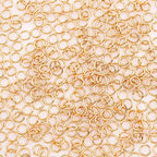 NBEADS About 500pcs 4mm Gold Jump Rings, Open Jump Rings 304 Stainless Steel Split Rings Real 18K Gold Plated Connector Rings for Jewelry Making Necklaces Bracelet Earrings Keychain