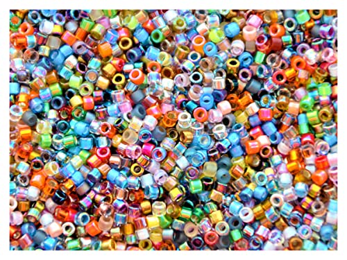 10 g Delica Seed Beads 15/0, Miyuki Japanese Beads, Mix 4