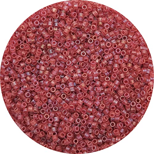 INSPIRELLE Uniform 120 Gram 12/0 (2mm) Cylinder Glass Seed Beads for Craft Jewelry Making, 24 Matte Transparent AB Colors - color: 24x Matte Transparent AB