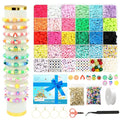 iumulinrui Friendship Bracelet Kit Concert Bracelets Merch, 5200 Pcs Clay Beads Bracelet Making Kit Tricolor Letter Bead, Jewelry Set with Pendant, DIY Craft Gifts Suitable for Beginners (Blue) - color: Blue