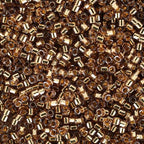 Miyuki Delica Seed Beads – Size 11/0 (1.6 mm), DB2524, Gold Plate Champagne-Lined, 7.2 g, Approx. 1440 Beads, Made in Japan - color: DB2524 - Gold Plate Champagne-Lined