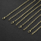 HARFINGTON 20 Pack 18 Inch Necklace Chains Bulk 3.2mm Bronze Plated Cable Chains with Lobster Clasps for Jewelry Making - color: Bronze, size: 18 Inch x 3.2mm