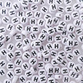 200+ Pieces 4x7mm Single H Letter Beads for Jewelry Making, White Round Acrylic Bulk Alphabet (Black on White) - size: Single Letter H 200+ Pcs