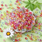 DanLingJewelry 900Pcs Random Color Faceted Acrylic Beads Diamond Shaped Loose Spacer Beads for DIY Bracelet Necklace Earring Crafting - color: 900pcs - Random Diamond