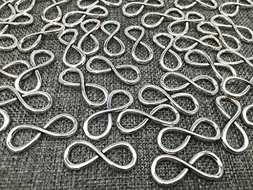 ALIMITOPIA Infinity Symbol Connectors Jewelry Making Charms Pendants - color: 8 Infinity Symbol-13*32mm-Antique Silver(50pcs)
