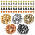 500pcs Round Rondelle Crimp Beads for DIY Crafts,5 Colors Disc Spacer Loose Beads Spacer Beads for DIY Jewelry Making,Bracelet Necklace Earring Bracelet Crafts Supplies - color: 500pcs;K gold,White k,Rose gold,Gun black,Antique red