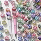 20mm Rhinestone Beads 20pcs Chunky Bubblegum Bead Beadable Pen Beads Shine Disco Ball Beadsfor Necklace Jewelry Bracelets DIY Crafts Making (ColorWhite) - color: colorwhite