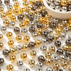 10mm Acrylic Beads 400pcs Golden&Silver&Grey Bead Round Bubble Beads for DIY Craft Jewelry Necklace Making (Golden&Silver&Grey) - color: golden&silver&grey