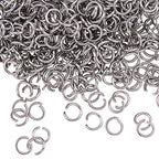 DanLingJewelry 1000 pcs 304 Stainless Steel 24 Gauge Open Jump Rings 4mm for Jewelry Making Connectors Jewelry Finding Stainless Steel Color - color: 1000 pcs - ф4mm δ 0.6mm