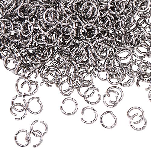 DanLingJewelry 1000 pcs 304 Stainless Steel 24 Gauge Open Jump Rings 4mm for Jewelry Making Connectors Jewelry Finding Stainless Steel Color - color: 1000 pcs - ф4mm δ 0.6mm