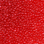 2000pcs Glass Seed Beads Bulk, 4mm 6/0 Mini Pony Spacer Small Individual Color Seed Beads for DIY Bracelet Necklaces Wrist Jewelry Making, Translucent Red - color: Translucent Red