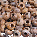 TUMBEELLUWA Natural Gemstone Beads for Jewelry Making, Rondelle Large Hole Loose Beads Pack of 15,Picture Jasper(8x14 mm) - color: Light Brown