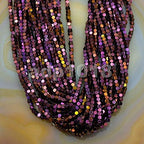 AD Beads Natural Hematite Gemstone Faceted Square Cube Loose Beads 16" (6x6mm, Metallic Purple) - color: Metallic Purple, size: 6x6mm