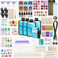 KISREL UV Resin Jewelry Making Kit, 400g Crystal Clear Resins with Light and Molds, DIY Jewelry Making Resin Kits, Resina Starter Kit for Keychain, Hair Clip and Earring - size: 400g