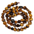 HAAMIIQII Natural Yellow Tiger Eye Pebble Stone 5-8mm Small Irregular Freeform Tumbled Loose Gemstone Beads for Jewelry Making Strand 15 Inch (45-50pcs) - color: Yellow Tiger's Eye