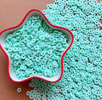 3000Pcs Flat Round Polymer Beads Vinyl Heishi Beads for Jewelry Making Women Necklace Bracelet Earrings(06-Lake Blue) - color: 06-Lake Blue