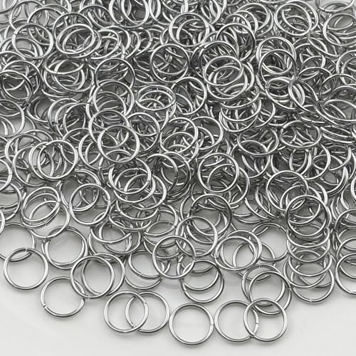 500pcs 10mm Stainless Steel Jump Rings Connector O Rings Accessories for Bracelet Necklace Earrings Lanyard Keychain DIY Craft Jewelry Making Supplies - size: 10mm