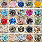 AD Beads Natural Gemstone Round Spacer Loose Beads (6mm 100pcs, Lotus Jasper) - color: Lotus Jasper, size: 6mm 100pcs