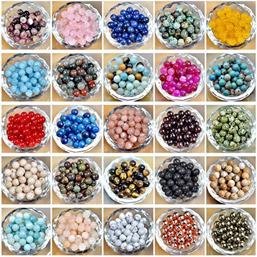 AD Beads Natural Gemstone Round Spacer Loose Beads (6mm 100pcs, Blue Turquoise) - color: Blue Turquoise, size: 6mm 100pcs