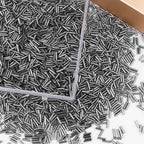 4000 Pcs Metallic Silver Glass Bugle Beads, 2 x 7 mm Embroidery Beads, Small Long Tube Seed Beads for Embroidery Craft Jewelry Making - color: Metallic Silver