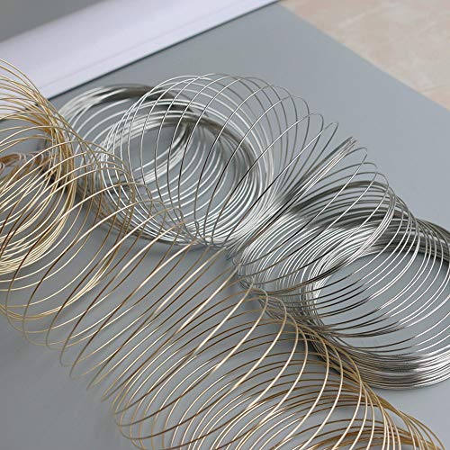Huwujiu 400 Loops Jewelry Wire Memory Beading Wire Memory Steel Wire Cuff Bangle Bracelet for Art Creation Bracelet Necklace Jewelry Making Dolls and DIY Crafts Making